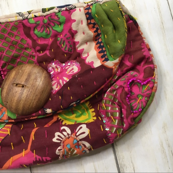 World Market Bright Beaded Embroidered Clutch - Picture 4 of 8